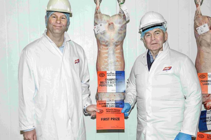 Premier Meat Exhibition lamb champion this year went to William J Stevenson, Coilavoulin